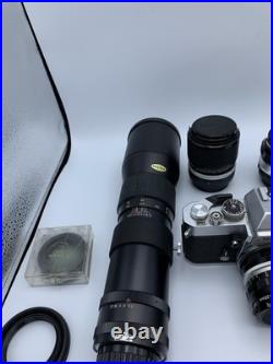 Lot Of Vintage Camera And Lenses Photography nikkormat el nikkor lens Kodak film