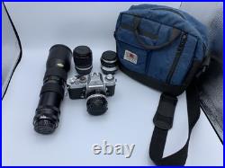Lot Of Vintage Camera And Lenses Photography nikkormat el nikkor lens Kodak film