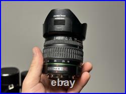 Lot Of Vintage Camera Lenses (Pentax K, Olympus OM, M42) With Caps And Cases