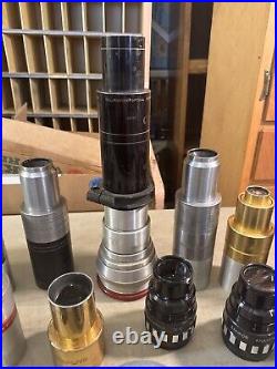 Lot Of Vintage Camera Projector Lenses Wollensak Sankor Kollmorgen Bausch Lomb
