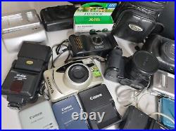 Lot Of Vintage Cameras, Lenses, Battery Chargers Untested/Tested DESCRIPTION