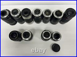 Lot of 11 Vintage Camera Lenses Minolta Rokinon + More Untested AS-IS