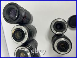 Lot of 11 Vintage Camera Lenses Minolta Rokinon + More Untested AS-IS Lot of 11 Vintage Camera Lenses Minolta Rokinon + More Untested AS-IS