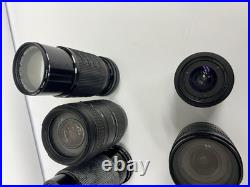 Lot of 11 Vintage Camera Lenses Minolta Rokinon + More Untested AS-IS