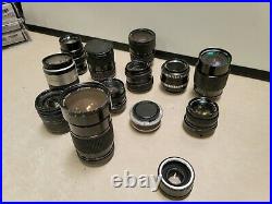 Lot of 13 Vintage Camera lens for parts or repair UNTESTED AS IS READ AD