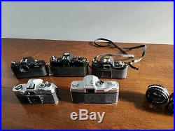 Lot of vintage Cameras Nikon, Fujica, Yashica, Mamiya/Sekor with 3 Lens Untested
