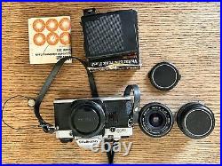 Lovely Vintage Camera Film OLYMPUS 28mm & 50mm F1.8 Lens Zuiko Made In Japan