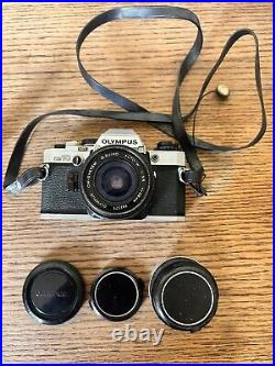 Lovely Vintage Camera Film OLYMPUS 28mm & 50mm F1.8 Lens Zuiko Made In Japan