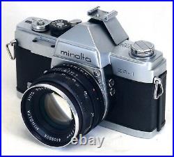 MINOLTA SR-1 VINTAGE 35mm Film SLR Camera ROKKOR-PF f/1.8 55mm Lens JAPAN