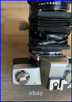MINOLTA Vintage SRT 201 Camera With Rokkor-X 100mm Auto Bellows Lens Tested Case