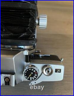 MINOLTA Vintage SRT 201 Camera With Rokkor-X 100mm Auto Bellows Lens Tested Case