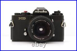 MINOLTA XD Black Vintage 35mm SLR Film Camera PLUS 28mm lens