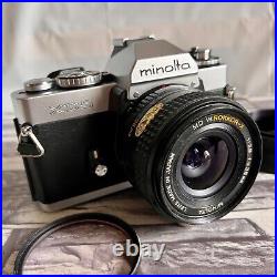 MINOLTA XD5 SLR Film Camera with MD W. ROKKOR-X 35mm F2.8 Lens Vintage Rare