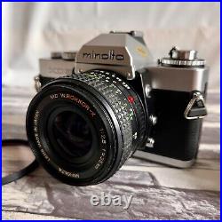 MINOLTA XD5 SLR Film Camera with MD W. ROKKOR-X 35mm F2.8 Lens Vintage Rare