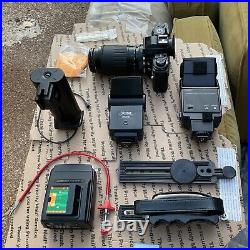 MINT! Minolta X-700 Film Camera Lot Pro Vivitar Lens, Manuals, A Bag Vintage