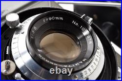 Mamiya Press Film Camera Sekor 90mm F3.5 Lens 6x4.5 6x6 Film Back JPN Vintage
