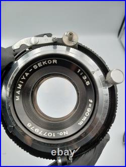Mamiya Press Film Camera Sekor 90mm F3.5 Lens 6x4.5 6x6 Film Back JPN Vintage