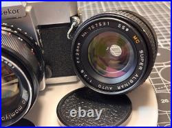 Mamiya/Sekor 1000 DTL 35mm SLR Film Camera with two lenses 55 & 28 mm Vintage Mamiya/Sekor 1000 DTL 35mm SLR Film Camera with two lenses 55 & 28 mm Vintage