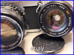 Mamiya/Sekor 1000 DTL 35mm SLR Film Camera with two lenses 55 & 28 mm Vintage