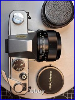 Mamiya/Sekor 1000 DTL 35mm SLR Film Camera with two lenses 55 & 28 mm Vintage