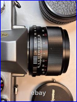 Mamiya/Sekor 1000 DTL 35mm SLR Film Camera with two lenses 55 & 28 mm Vintage