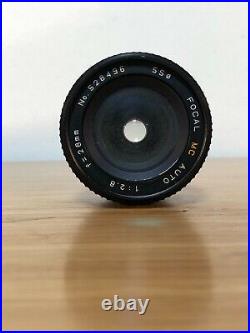 Mamiya/Sekor Camera With Lens, Flashes, Teleconverter, and Vintage Case with Strap