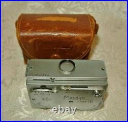 Mamiya Super 16 Subminiature Spy Camera W 25mm F3.5 Lens/ Fitted Case, Workingg