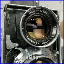 Mamiyaflex C2 TLR Camera Vintage Twin Lens Reflex Lens Cases And Bundle Working