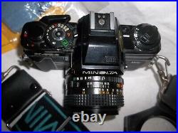 Minolta Film Camera X-700 35mm Vintage Vivitar flash, Tokina lens, Cokin filters
