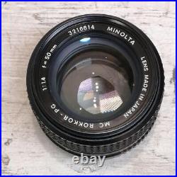 Minolta MC Rokkor-PG 50mm f1.4 Lens Vintage Camera Accessory Used