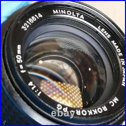 Minolta MC Rokkor-PG 50mm f1.4 Lens Vintage Camera Accessory Used