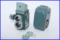 Minolta Miniflex 44 127 TLR Film camera. Rokkor 60mm f3.5 lens. Box. Case. Cap