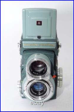 Minolta Miniflex 44 127 TLR Film camera. Rokkor 60mm f3.5 lens. Box. Case. Cap