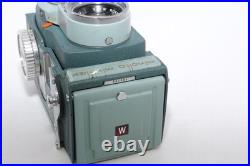 Minolta Miniflex 44 127 TLR Film camera. Rokkor 60mm f3.5 lens. Box. Case. Cap