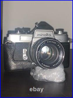 Minolta SR-1 Silver Vintage SLR Camera SHUTTER TESTED ORIGINAL KIT & BAG