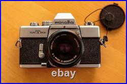 Minolta SRT 201 Vintage 35mm Film Camera With 45mm F/2 Rokkor-X pancake Lens