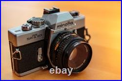 Minolta SRT 201 Vintage 35mm Film Camera With 45mm F/2 Rokkor-X pancake Lens