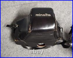 Minolta SRT 35mm Vintage Camera with 2 Lenses And Case