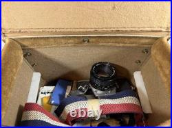 Minolta SRT101 35mm SLR Camera with ROKKOR-PF 55mm Lens And Vintage Suede Case