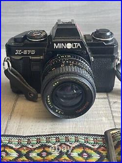 Minolta X-570 Film Camera with Lens 28mm 2.8 Bell&howell Vintage Vtg 35m Film