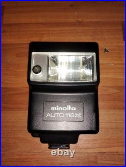 Minolta XG-1 28mm SLR Camera + Minolta MD 45mm f/2 lens Vintage Case & Flash