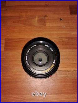 Minolta XG-1 28mm SLR Camera + Minolta MD 45mm f/2 lens Vintage Case & Flash