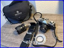 Minolta XG1 Vintage Camera With Extra Lenses Samsonite Case And Zoom