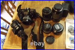 Minolta maxxum 9000 and 7000 Vintage Film Camera Lot With Lenses