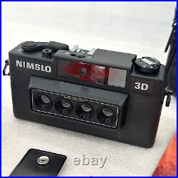 Mint Vintage Nimslo 3d Quadra Lens 35mm Film Camera Opti Lite Flash Extras