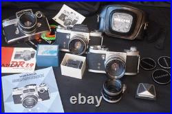 Miranda 3 vintage cameras 4 lenses great collection all working great shape
