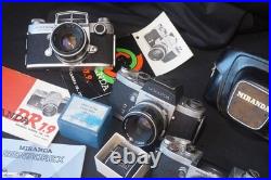 Miranda 3 vintage cameras 4 lenses great collection all working great shape