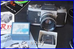 Miranda 3 vintage cameras 4 lenses great collection all working great shape