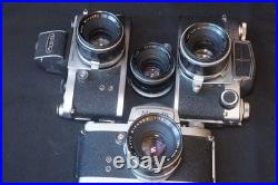 Miranda 3 vintage cameras 4 lenses great collection all working great shape