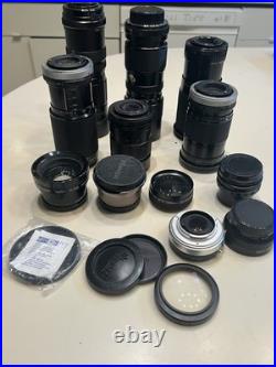 Mixed Lot Of Vintage Camera Lenses Bundle As Is